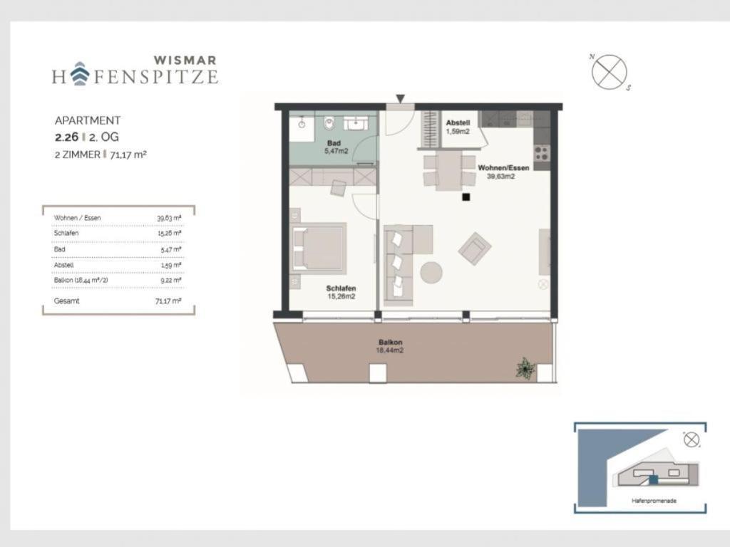 WißmarHafenspitze App 26公寓 外观 照片
